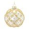 Melrose 12ct White and Gold Ornate Glass Christmas Ball Ornaments 3&#x22; (76mm)